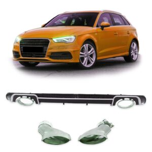 Sport Diffusor Schwarz-Grau Passend für AUDI A3 V8 12-16