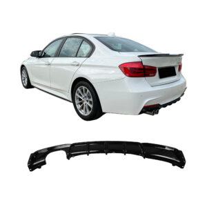 Sport Diffusor 00-XX Schwarz Glanz Passend für BMW F30 F31