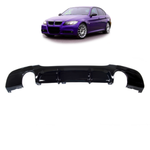 Sport Diffusor 0-0 Schwarz Glanz Passend für BMW E90 E91