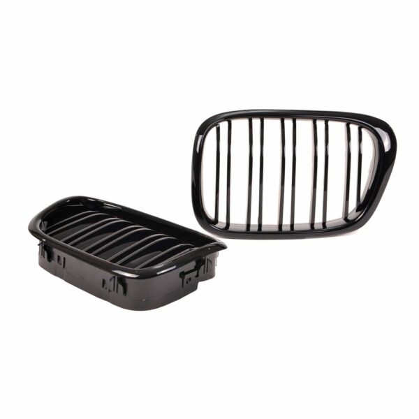 Sport Kühlergrill Doppelsteg Schwarz Glanz für BMW E39 von nr1tuning.at