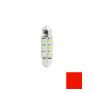 LED Diode L028 C5W 36mm 6xSMD3528 Rot