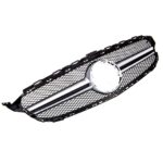 Sport Kühlergrill Schwarz-Silber passt für Mercedes Benz W205