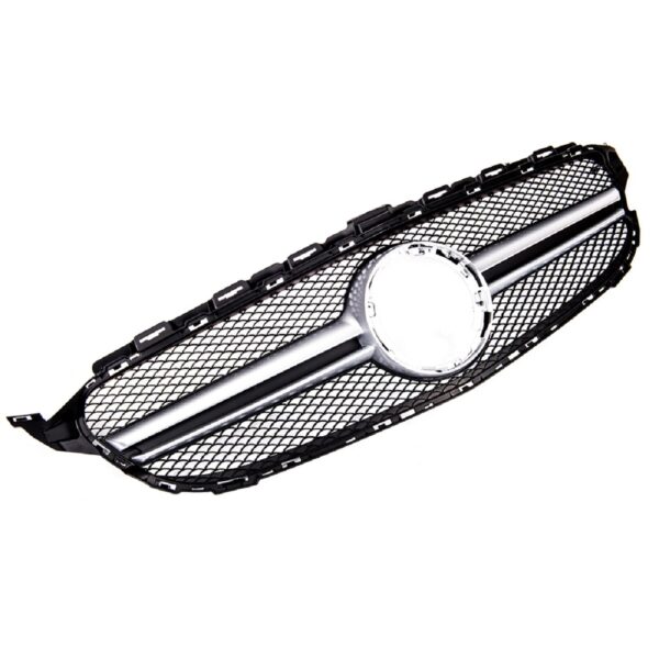 Sport Kühlergrill Schwarz-Silber passt für Mercedes Benz W205