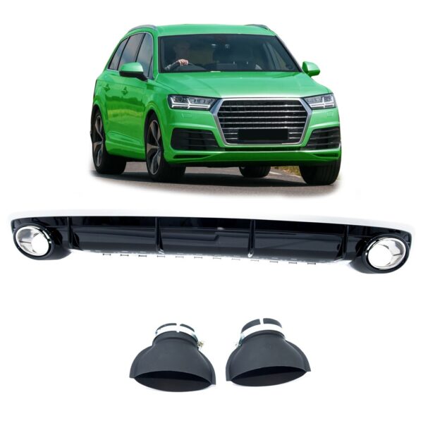 Sport Diffusor Chrom Passend für AUDI Q7 (4M) 15-18