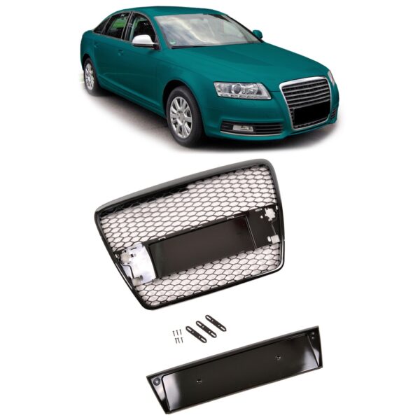 Sport Kühlergrill PDC Wabendesign passt für Audi A6 C6 4F 04-08