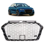 Sport Kühlergrill Wabendesign Schwarz passend für Audi A3 8V 2016-2020 Facelift