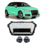 Sport Kühlergrill Schwarz Wabendesign Passend für Audi A1 8x 15-19 Facelift