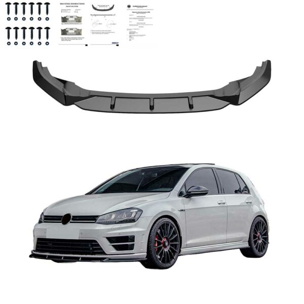 Sport Frontspoiler mit ABE Passend für VW Golf MK7 R VE2 13-16