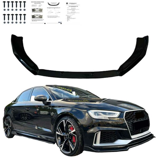 Sport Frontspoiler mit ABE Passend für Audi A3 RS3 V8 17-20
