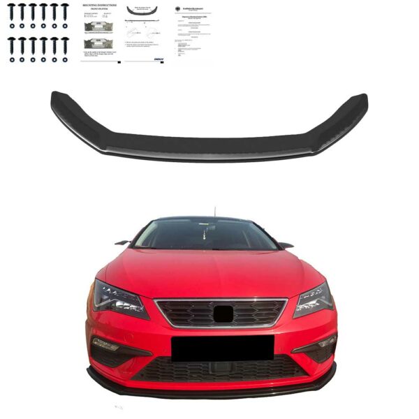Frontspoiler V2 mit ABE Passend für SEAT Leon FR MK3 17-19