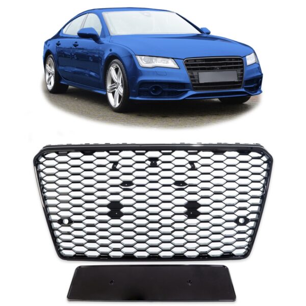 Kühlergrill Schwarz Wabendesign Passend für Audi A7 4G 10-14
